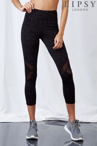 Lipsy Snake Print Mesh Legging